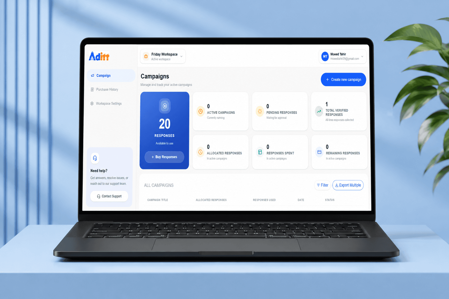 Aditt dashboard